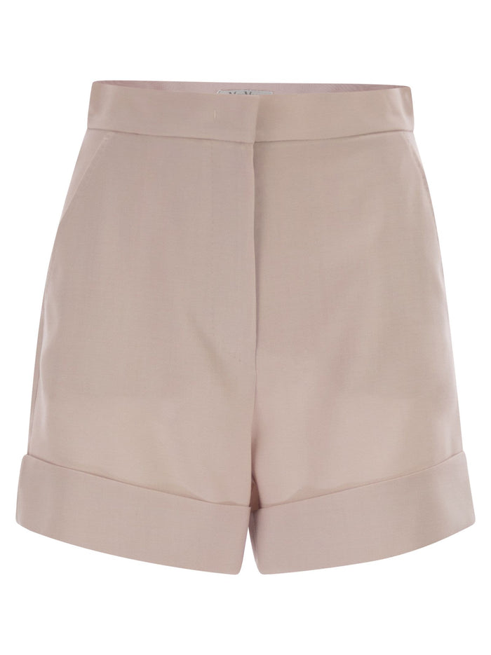 Maxmara Mxmcelebre - Shorts In Wool, Mohair And Silk Canvas