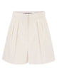 Maxmara Mxmtabacco - Stretch Cotton Satin Shorts