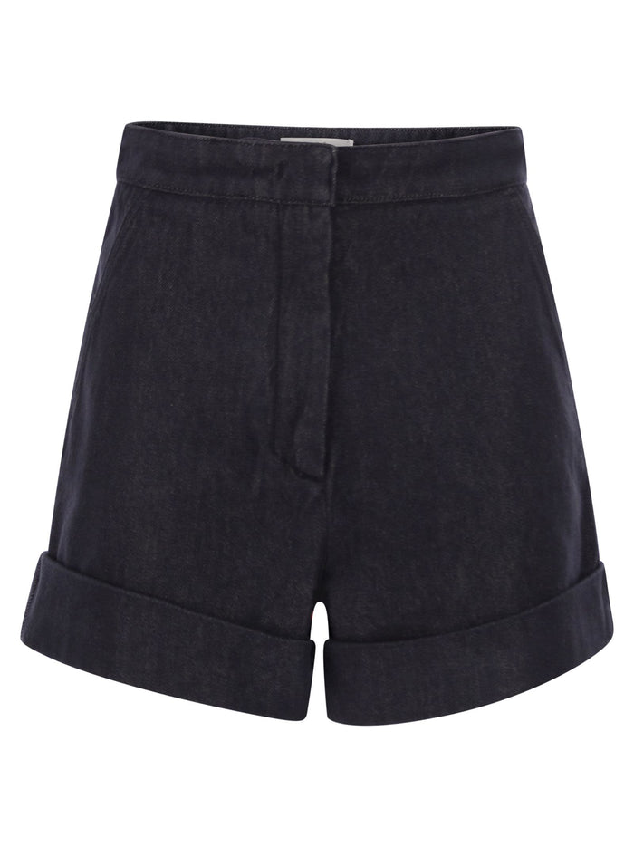Maxmara Mxmcalca - Denim-Effect Cotton Shorts