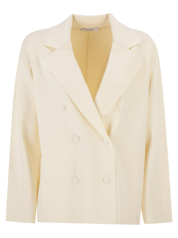 Maxmara Mxpcalte - Double-Breasted Viscose Crêpe Jacket