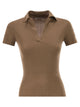Maxmara Mxmalbero - Ribbed Wool Polo Shirt