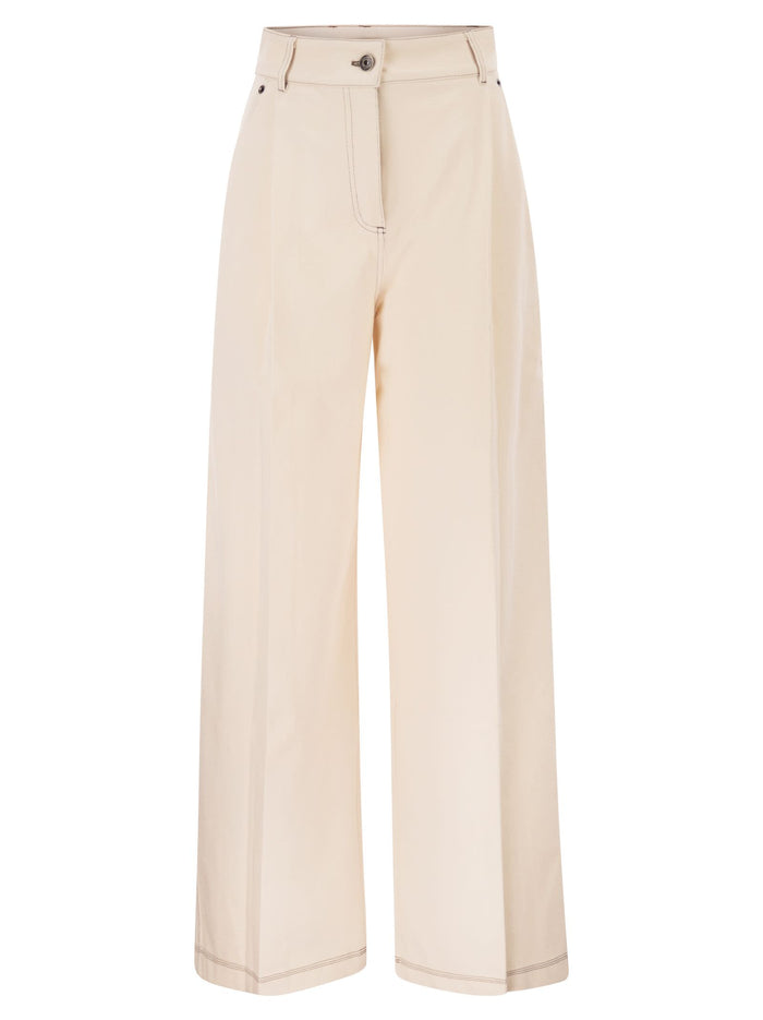 Maxmara Mxpetereo - 5-Pocket Trousers In Denim-Effect Jersey