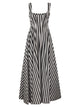 Sportmax Spxfilmato – Striped Cotton Midi Dress With Full Skirt