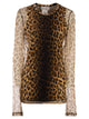 Sportmax Spxzebu - Animal Print Dual-Material Top