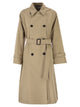 Weekend Maxmara Wksninfa - Water-Repellent Gabardine Trench Coat With Print