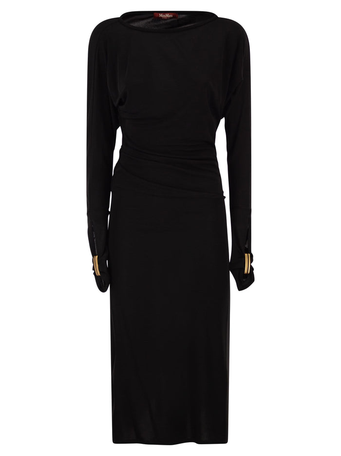 Maxmara Studio Mstsalvo - Draped Viscose Jersey Midi Dress
