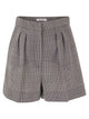 Maxmara Mxmagoraio - Pure Virgin Wool Prince Of Wales Tailored Shorts