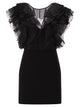 Maxmara Mxecloro - Silk Mini Dress With Ruffle Detailing