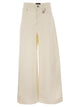 Sportmax Spdsiamese - Wide-Leg Cotton Denim Jeans With Signature Metal Detail