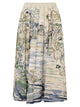Weekend Maxmara Wkdadepto - Printed Long Cotton Skirt