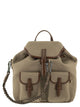 Weekend Maxmara Wkapopoli - Cotton Canvas Backpack With Leather Trims