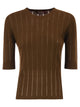 Maxmara Studio Mstragno – Slim-Fit Silk And Wool Ribbed Knit Top