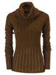 Maxmara Studio Mstbadesse – Fitted Silk And Wool Ribbed Turtleneck