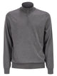 Boss Virgin Wool Jumper With Zip Collar