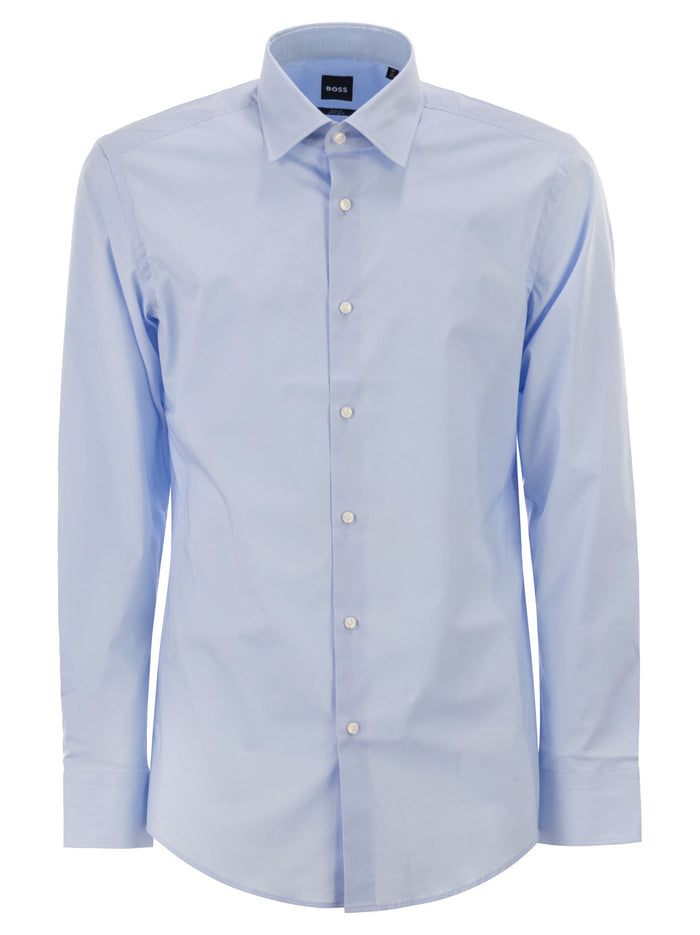 Boss Slim Fit Shirt In Stretch Cotton Poplin