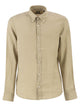 Boss Pure Linen Regular Fit Shirt With Button-Down Collar