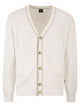 Boss Ribbed Cotton Cardigan With Contrast Buttons