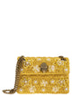 Kurt Geiger Kensington Woven Bag With Jewel Floral Embellishments