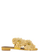 Kurt Geiger Jewel Flat Sandals In Raffia With Floral Embellishments