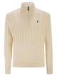 Polo Ralph Lauren Cotton Cable Knit Jumper With Zip Fastening