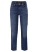 7 For All Mankind Calie Straight Ankle Stretch Denim Jeans With Metallic Fibre