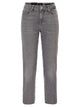 7 For All Mankind Calie Straight Ankle Stretch Denim Jeans With Metallic Fibre