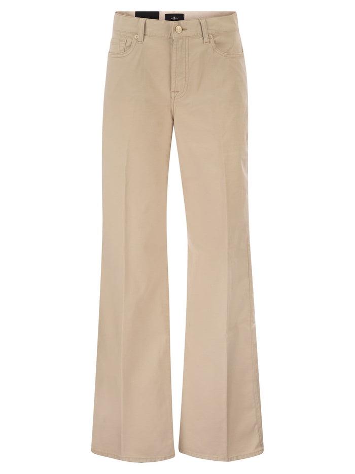 7 For All Mankind Lotta Wide Leg Stretch Denim Jeans