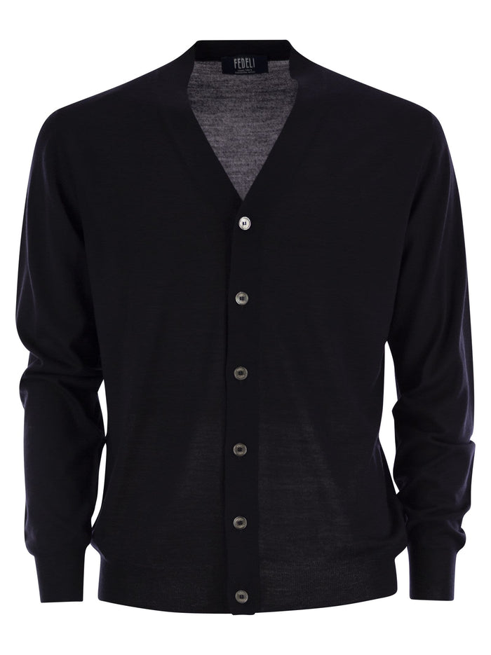 Fedeli Lightweight Virgin Wool Cardigan
