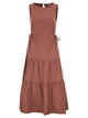 Peserico Sleeveless Midi Dress In Stretch Cotton