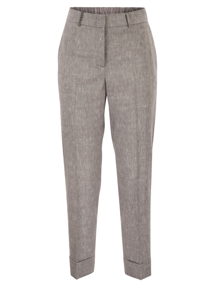 Peserico Wool Blend Flannel Trousers