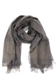 Peserico Virgin Wool Scarf With Check Pattern, Sequins And Lurex Details