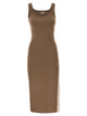 Elisabetta Franchi Knitted Dress With Shiny Viscose Bands