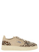 Autry Medalist Low - Genuine Haircalf Trainers With Animal Print
