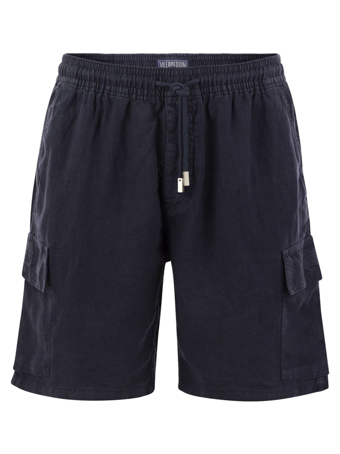 Vilebrequin Linen Cargo Bermuda Shorts