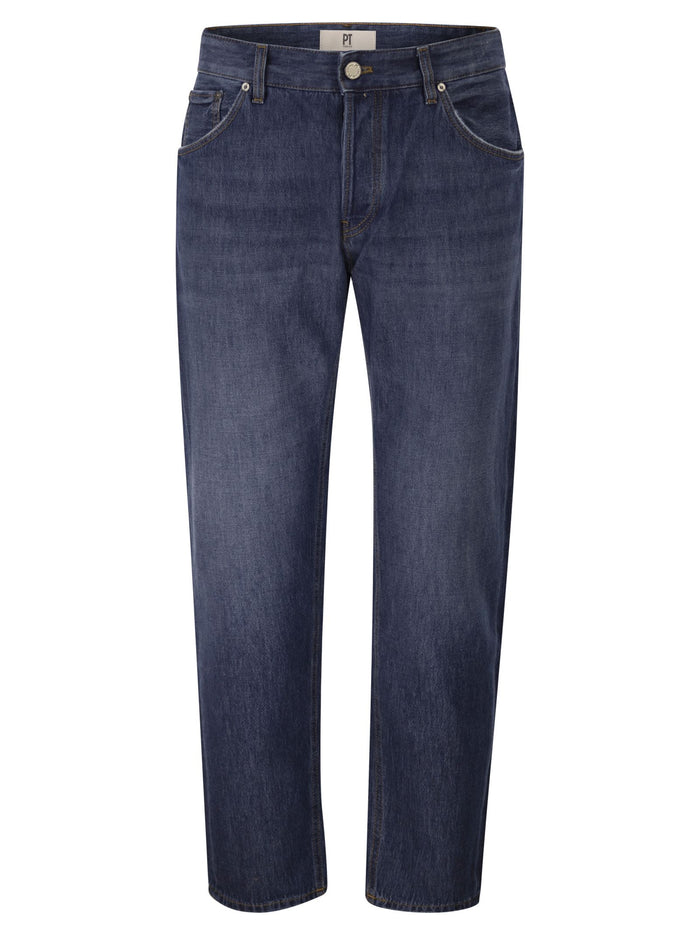 Pt Torino Tailored Denim Jeans In Pure Cotton