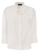 Fabiana Filippi Cropped Poplin Shirt With Detail On The Back