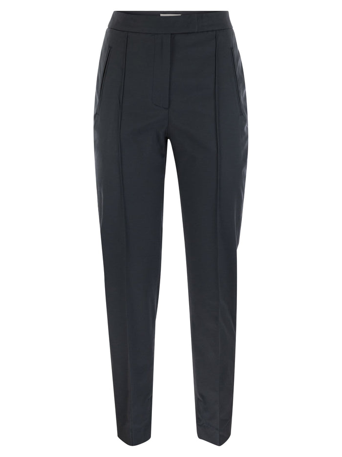 Pt Torino Frida - Cotton And Silk Trousers With Pleat