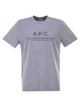 A.p.c. Organic Cotton T-Shirt With Logo Print