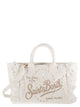 Mc2 Saint Barth White Cotton Bag With Embroidery And Broderie Anglaise Details