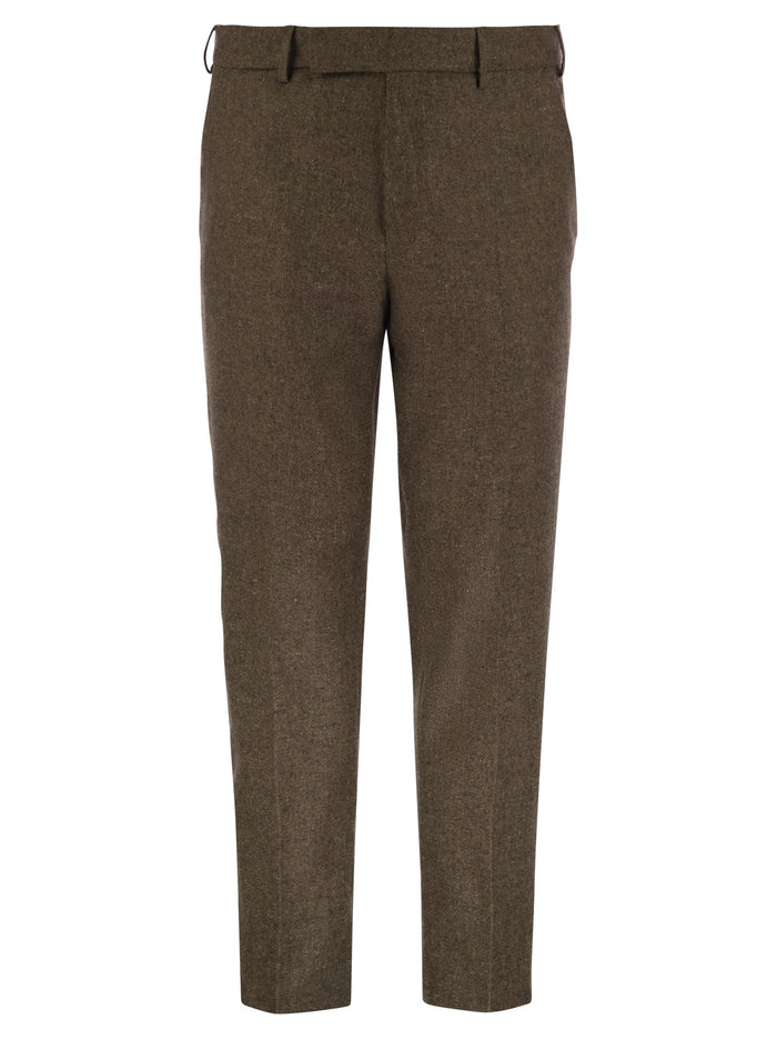Pt Torino Rebel - Wool And Silk Flannel Trousers