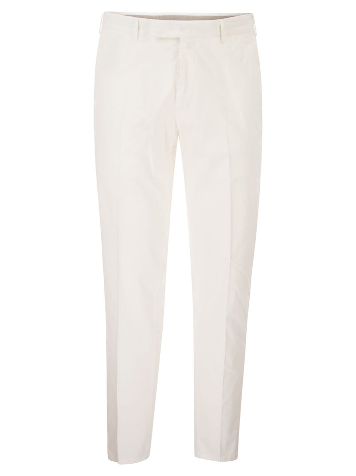 Pt Torino Stretch Cotton Tailored Trousers