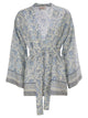 Mc2 Saint Barth Short Silk Kimono With Floral Print