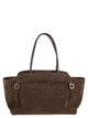 Santoni Didi M - Suede Shoulder Bag With Double Handle