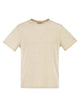 Mc2 Saint Barth Striped T-Shirt In Linen And Cotton Blend