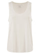 Majestic Sleeveless Stretch Viscose Top With Wide Neckline