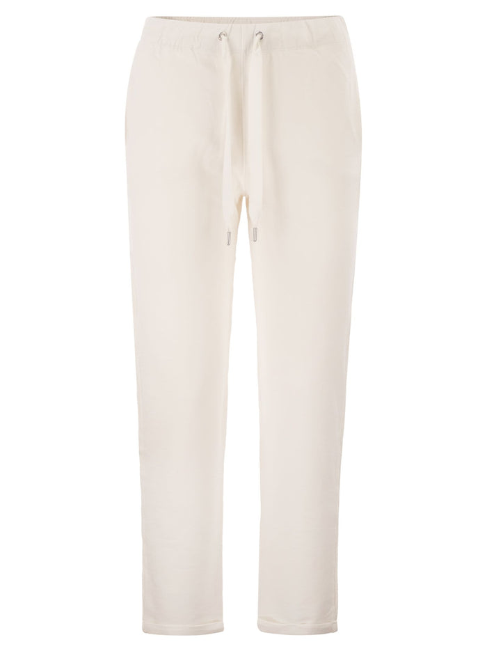 Majestic Stretch Viscose Jogger Trousers With Drawstring Waist
