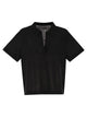 Majestic Cropped Linen Stretch Polo With V-Neck