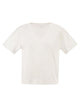 Majestic Stretch Linen T-Shirt With V-Neck