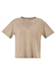 Majestic Stretch Linen T-Shirt With V-Neck