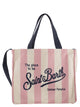 Mc2 Saint Barth Striped Shopping Bag With Saint Barth Logo